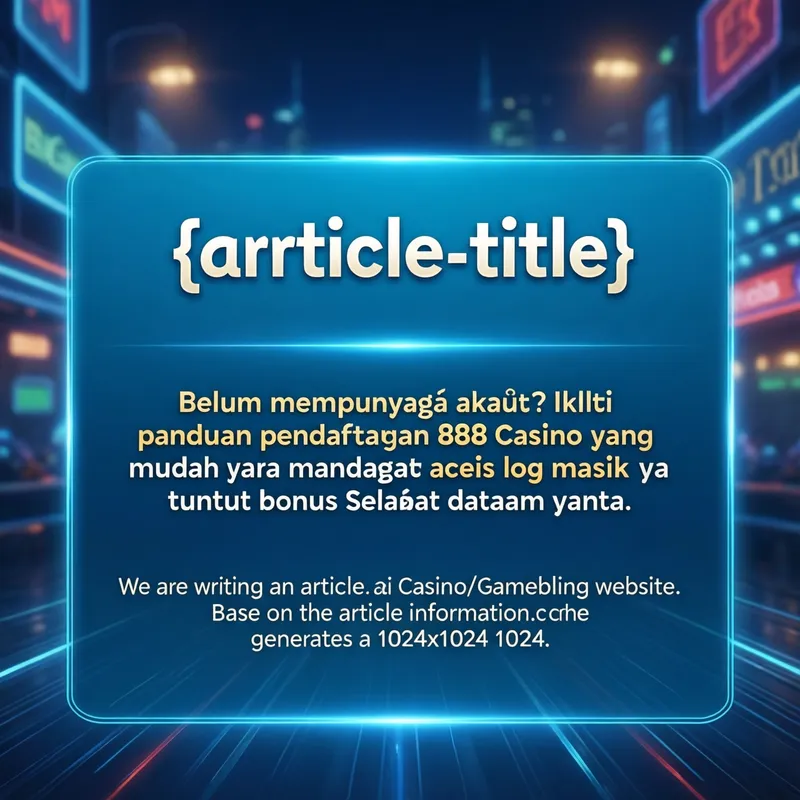 Cara Daftar 888 Casino